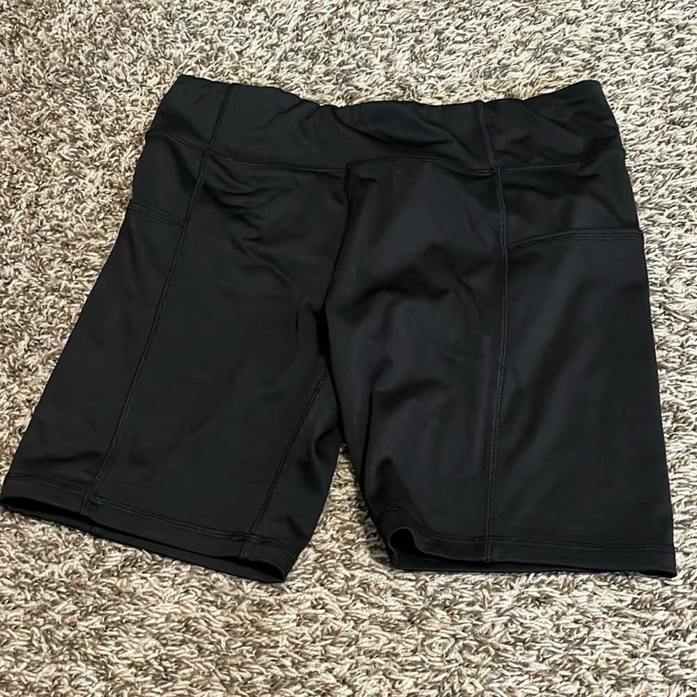 Black athletic shorts